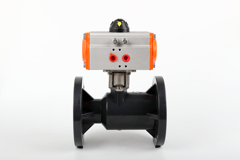 龙泉气动法兰一体球阀